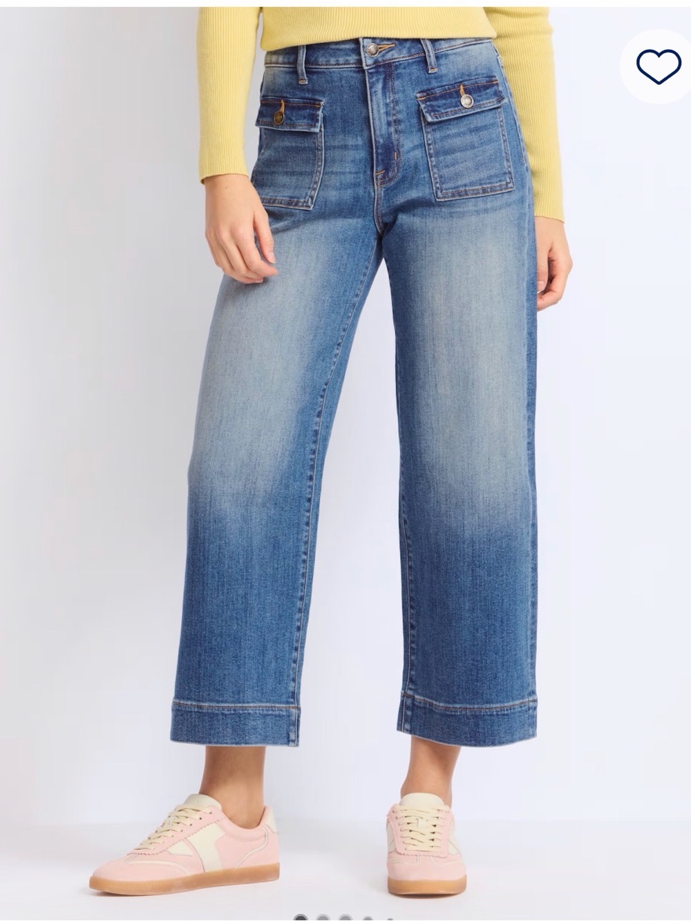 Studio Blue Bowen High Rise Patch Pkt Wide Leg Jean